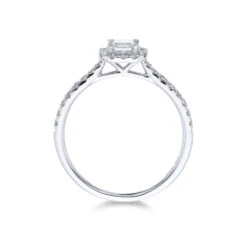 Chisholm Hunter 9ct White Gold 0.66ct Emerald Cut Diamond Solitaire Ring 14 Chisholm Hunter 9ct White Gold 0.66ct Emerald Cut Diamond Solitaire Ring -Chisholm Hunter 1 001 78 0139 d 2