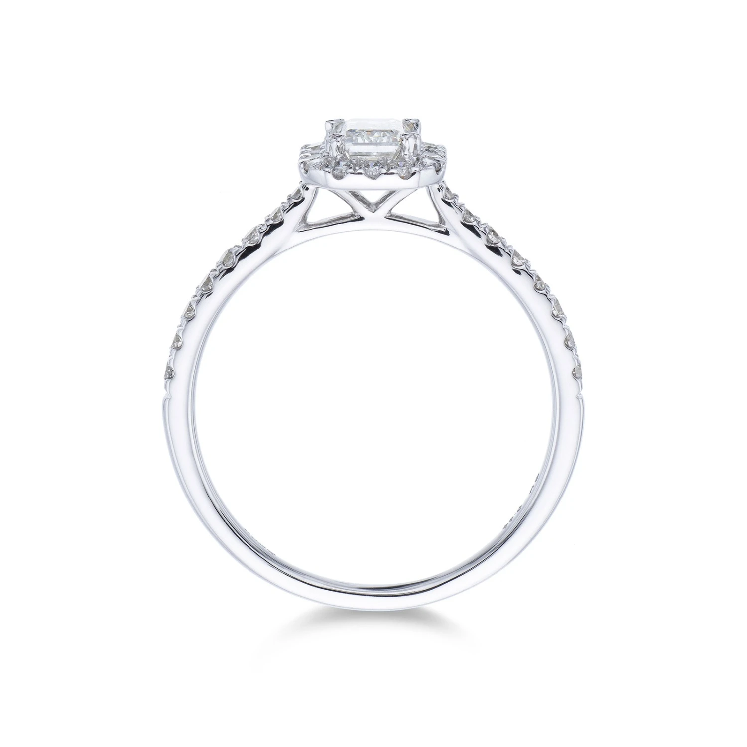 Chisholm Hunter 9ct White Gold 0.66ct Emerald Cut Diamond Solitaire Ring 6 Chisholm Hunter 9ct White Gold 0.66ct Emerald Cut Diamond Solitaire Ring - Image 4