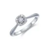 Chisholm Hunter 9ct White Gold Round Brilliant 0.16ct Diamond Ring