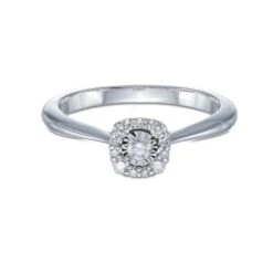 Chisholm Hunter 9ct White Gold Round Brilliant 0.16ct Diamond Ring -Chisholm Hunter 1 001 78 0140b