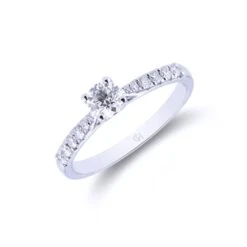 Chisholm Hunter Platinum Brilliant Cut 0.45ct Diamond Solitaire Ring