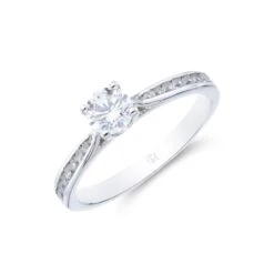 Chisholm Hunter Platinum Brilliant Cut 0.50ct Diamond Solitaire Ring