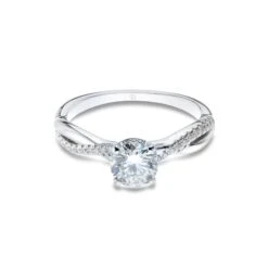 Chisholm Hunter Platinum Brilliant Cut 1.00ct Diamond Twist Solitaire Ring -Chisholm Hunter 1 001 81 0231b