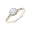 Chisholm Hunter 18ct Yellow Gold Brilliant Cut 0.50ct Diamond Halo Solitaire Ring -Chisholm Hunter 1 001 93 0043