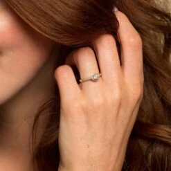 Chisholm Hunter 18ct Yellow Gold Brilliant Cut 0.50ct Diamond Halo Solitaire Ring -Chisholm Hunter 1 001 93 0043 b