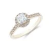 Chisholm Hunter 18ct Yellow Gold Brilliant Cut 0.75ct Diamond Halo Solitaire Ring -Chisholm Hunter 1 001 93 0044