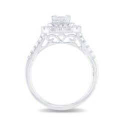 Chisholm Hunter Platinum Princess Cut 1.00ct Diamond Double Halo Ring -Chisholm Hunter 1 001 94 0040 2