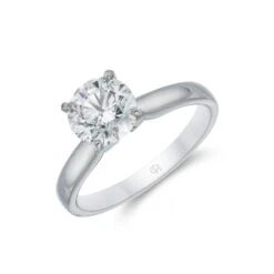 Chisholm Hunter Platinum Brilliant Cut 1.54ct Diamond Solitaire Ring