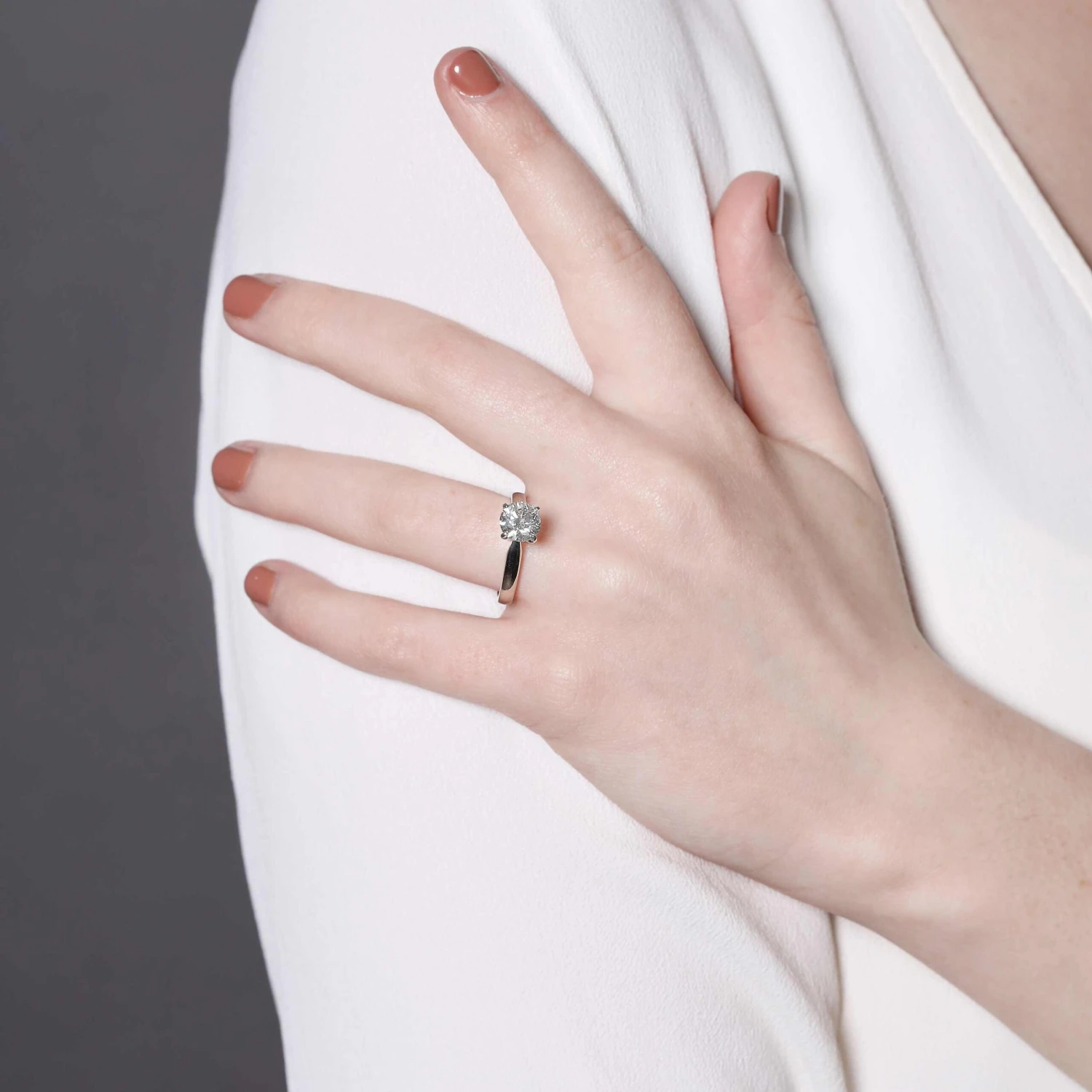 Chisholm Hunter Platinum Brilliant Cut 1.54ct Diamond Solitaire Ring 6 Chisholm Hunter Platinum Brilliant Cut 1.54ct Diamond Solitaire Ring - Image 4