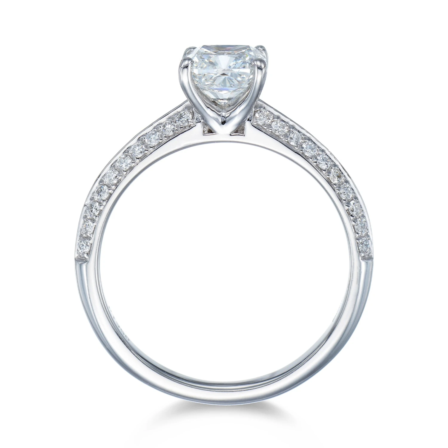 Chisholm Hunter Platinum Cushion Cut 1.23ct Diamond Solitaire Ring 6 Chisholm Hunter Platinum Cushion Cut 1.23ct Diamond Solitaire Ring - Image 4
