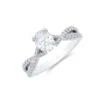 Chisholm Hunter Platinum Oval Cut 1.00ct Diamond Solitaire Twist Ring