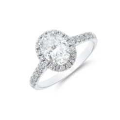 Chisholm Hunter Platinum Oval Cut 1.50ct Diamond Solitaire Ring