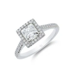 Chisholm Hunter Platinum Princess Cut 1.40ct Diamond Solitaire Ring