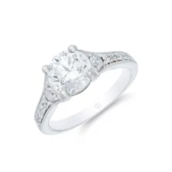 Chisholm Hunter Platinum Brilliant Cut Diamond Solitaire Ring