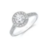 Chisholm Hunter Platinum Brilliant Cut 0.70ct Diamond Halo Solitaire Ring -Chisholm Hunter 1 002 19 0220