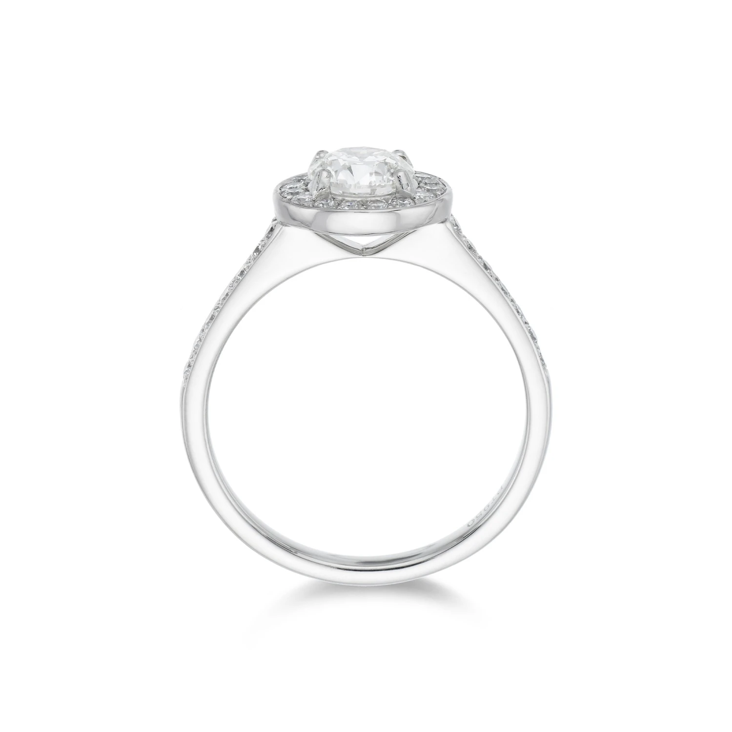 Chisholm Hunter Platinum Brilliant Cut 0.70ct Diamond Halo Solitaire Ring 5 Chisholm Hunter Platinum Brilliant Cut 0.70ct Diamond Halo Solitaire Ring - Image 3