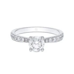 Chisholm Hunter Platinum Round Brilliant 0.90ct Diamond Shoulders Solitaire I VVS2 -Chisholm Hunter 1 002 19 0232 d 1 1