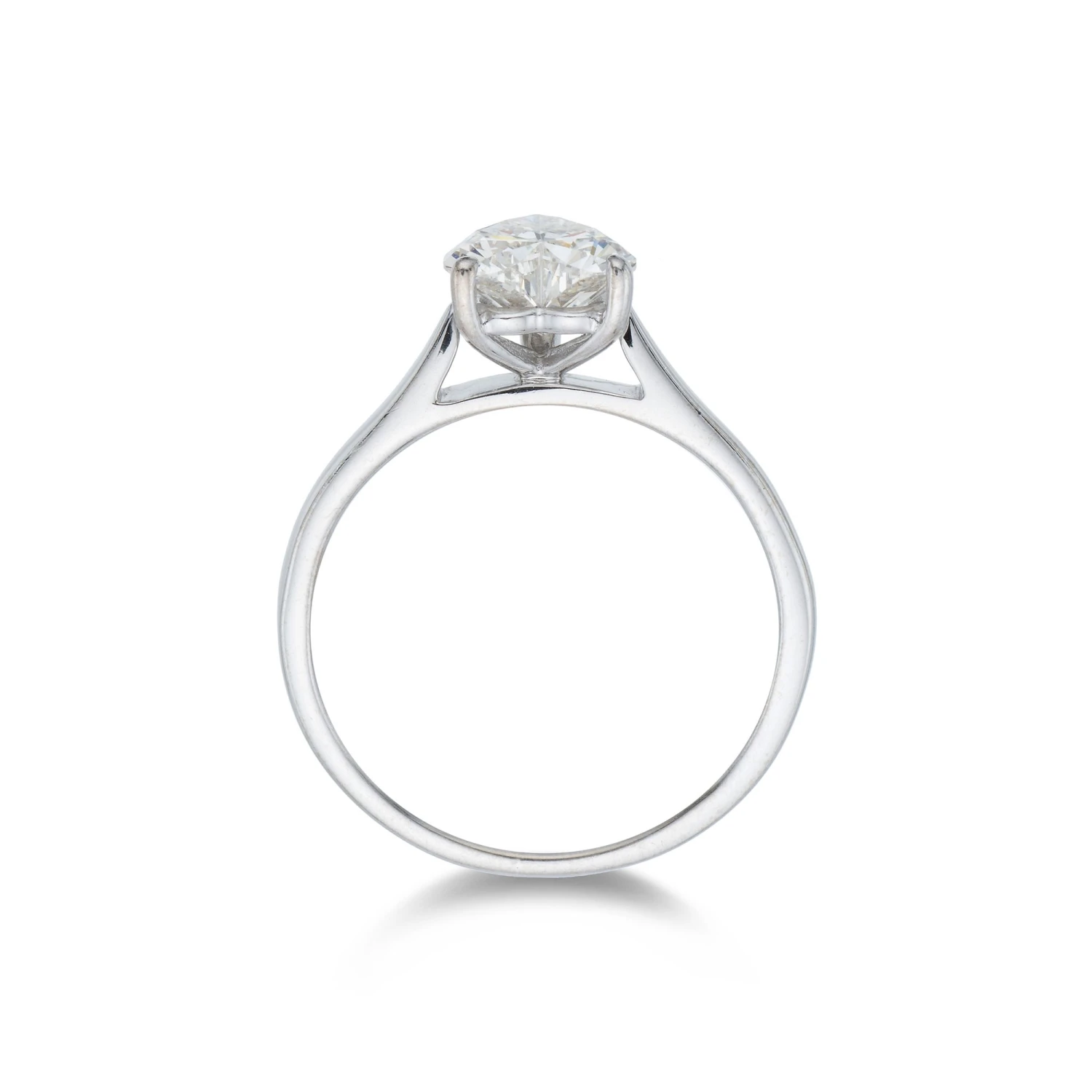 Chisholm Hunter 18ct White Gold Heart Cut 1.10ct Diamond Solitaire Ring 5 Chisholm Hunter 18ct White Gold Heart Cut 1.10ct Diamond Solitaire Ring - Image 3