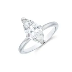 Chisholm Hunter Platinum Marquise Cut 2.00ct Diamond Solitaire Ring