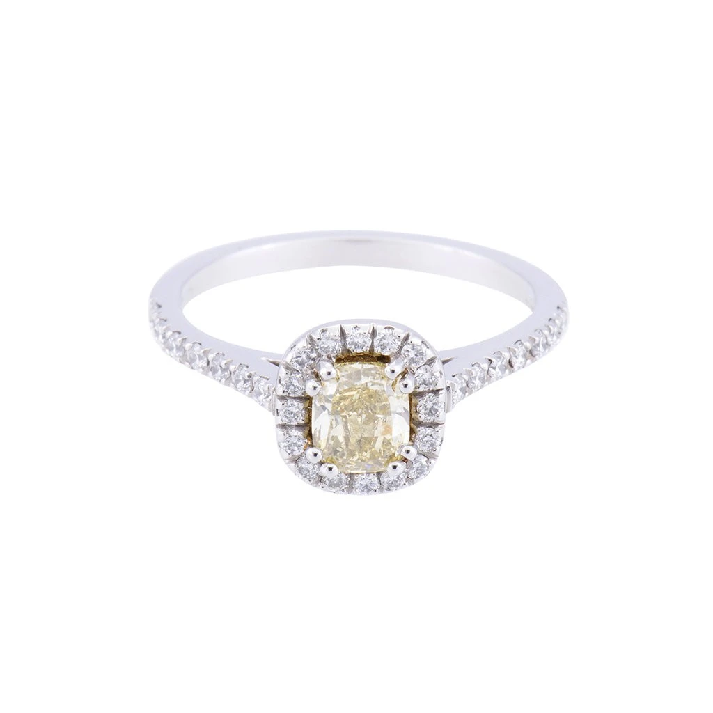 Chisholm Hunter Platinum Cushion Cut 0.90ct Diamond Halo Ring 4 Chisholm Hunter Platinum Cushion Cut 0.90ct Diamond Halo Ring - Image 2