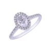 Chisholm Hunter Platinum Oval Cut 1.20ct Diamond Halo Ring -Chisholm Hunter 1 002 52 0003