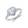 Chisholm Hunter Platinum Heart Cut 1.30ct Diamond Halo Ring