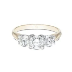 Chisholm Hunter 18ct Yellow Gold Brilliant Cut 1.00ct Diamond Three Stone Ring -Chisholm Hunter 1 004 01 0181 d 1