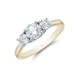 Chisholm Hunter 18ct Yellow Gold 'Infinity' Brilliant Cut 1.00ct Diamond Three Stone Ring