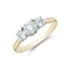 Chisholm Hunter 18ct Yellow Gold 'Heart' Brilliant Cut 0.75ct Diamond Three Stone Ring -Chisholm Hunter 1 004 01 0213