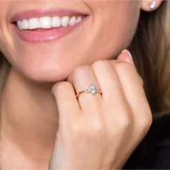 Chisholm Hunter 18ct Yellow Gold Marquise And Pear 0.75ct Diamond 3 Stone Ring -Chisholm Hunter 1 004 01 0217 om 1