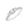 Chisholm Hunter 18ct White Gold 'Infinity' Brilliant Cut 0.75ct Diamond Three Stone Ring