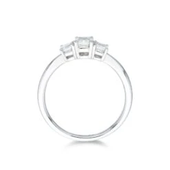 Chisholm Hunter 18ct White Gold Emerald Cut 0.77ct Diamond Three Stone Ring -Chisholm Hunter 1 004 02 0283 d 2 1