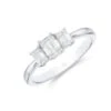 Chisholm Hunter 18ct White Gold Emerald Cut 0.77ct Diamond Three Stone Ring -Chisholm Hunter 1 004 02 0283 p 1 1