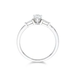 Chisholm Hunter 18ct White Gold Pear And Baguette Diamond 0.50ct Solitaire Ring 12 Chisholm Hunter 18ct White Gold Pear And Baguette Diamond 0.50ct Solitaire Ring -Chisholm Hunter 1 004 02 0285 d 2 1