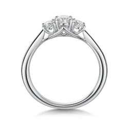 Chisholm Hunter 18ct White Gold Round Brilliant 0.50ct Diamond Three Stone Ring -Chisholm Hunter 1 004 02 0287 d2