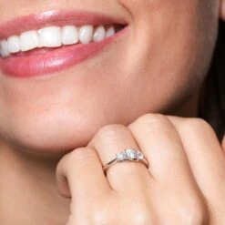 Chisholm Hunter 18ct White Gold 0.75ct Diamond Three Stone Ring -Chisholm Hunter 1 004 02 0288 om 1