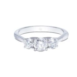 Chisholm Hunter 18ct White Gold 1.00ct Diamond Three Stone Ring -Chisholm Hunter 1 004 02 0289 d 1
