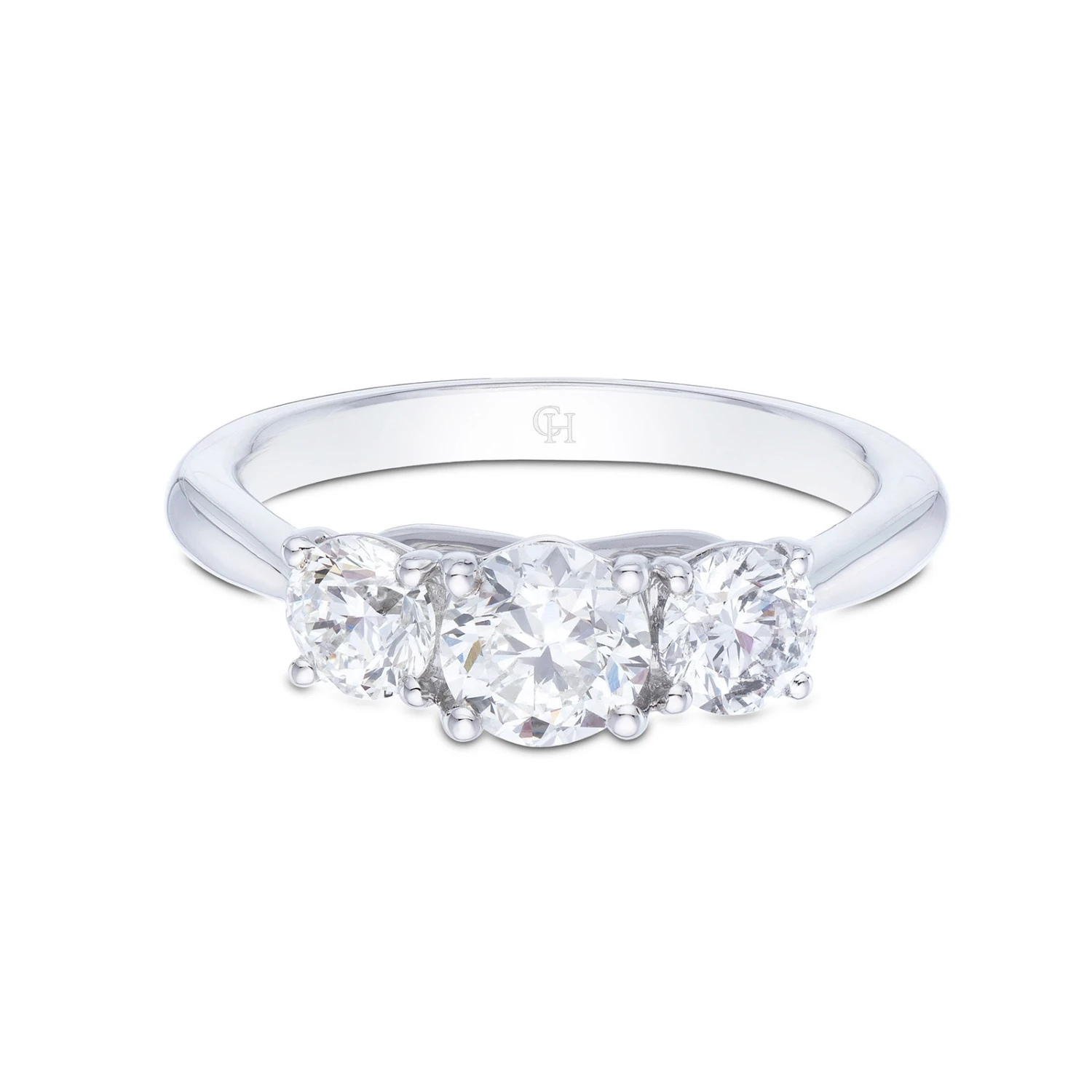 Chisholm Hunter 18ct White Gold 1.25ct Diamond Three Stone Ring 5 Chisholm Hunter 18ct White Gold 1.25ct Diamond Three Stone Ring - Image 3