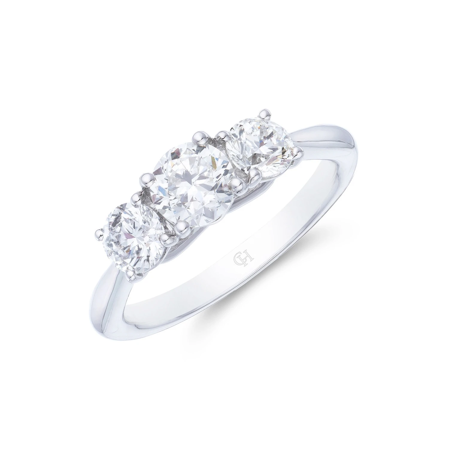 Chisholm Hunter 18ct White Gold 1.25ct Diamond Three Stone Ring 3 Chisholm Hunter 18ct White Gold 1.25ct Diamond Three Stone Ring