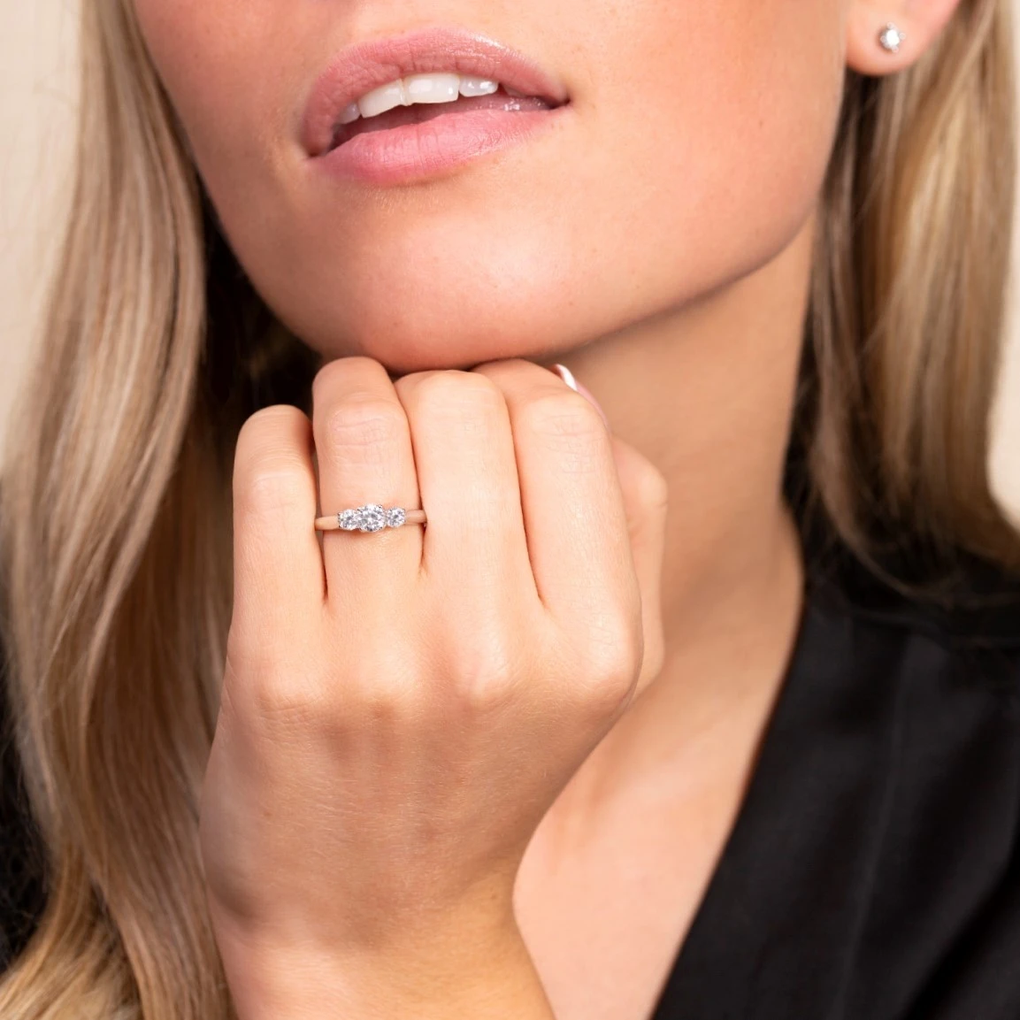 Chisholm Hunter Platinum Brilliant Cut 0.75ct Diamond Three Stone Ring 7 Chisholm Hunter Platinum Brilliant Cut 0.75ct Diamond Three Stone Ring - Image 5