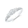 Chisholm Hunter Platinum Brilliant Cut 0.75ct Diamond Three Stone Ring