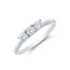 Chisholm Hunter Platinum Brilliant Cut 0.50ct Diamond Three Stone Ring -Chisholm Hunter 1 004 03 0167 hero