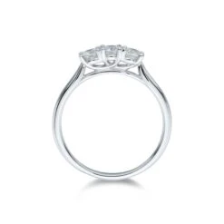 Chisholm Hunter Platinum Brilliant Cut 0.50ct Diamond Three Stone Ring -Chisholm Hunter 1 004 03 0167c