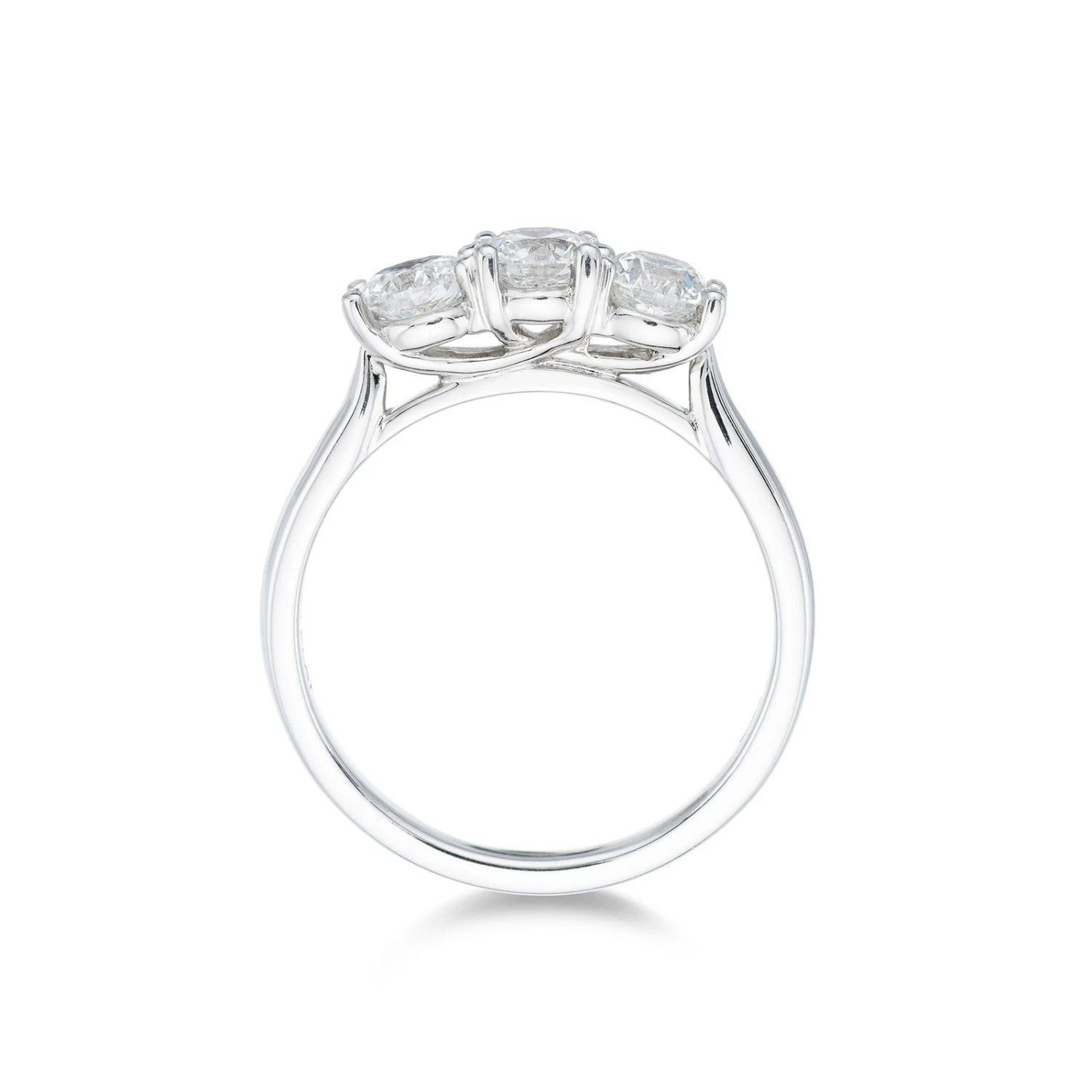 Chisholm Hunter Platinum 1.00ct Diamond 3 Stone Ring 6 Chisholm Hunter Platinum 1.00ct Diamond 3 Stone Ring - Image 4