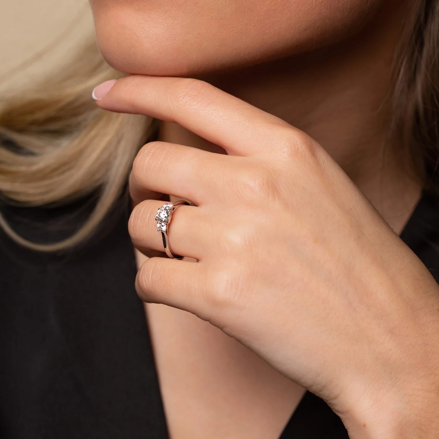 Chisholm Hunter Moments Platinum 'Princess' Brilliant Cut 1.00ct Diamond Three Stone Ring 8 Chisholm Hunter Moments Platinum 'Princess' Brilliant Cut 1.00ct Diamond Three Stone Ring - Image 6