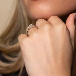 Chisholm Hunter Moments Platinum 'Princess' Brilliant Cut 1.00ct Diamond Three Stone Ring 14 Chisholm Hunter Moments Platinum 'Princess' Brilliant Cut 1.00ct Diamond Three Stone Ring -Chisholm Hunter 1 004 03 0171 lifestyle setting side angle