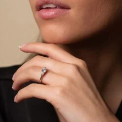 Chisholm Hunter Moments Platinum 'Infinity' Brilliant Cut 1.00ct Diamond Three Stone Ring -Chisholm Hunter 1 004 03 0173 lifestyle a