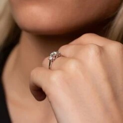 Chisholm Hunter Moments Platinum 'Infinity' Brilliant Cut 1.00ct Diamond Three Stone Ring -Chisholm Hunter 1 004 03 0173 lifestyle b