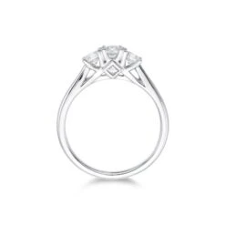 Chisholm Hunter Platinum 'Princess' Brilliant Cut 0.50ct Diamond Three Stone Diamond Ring -Chisholm Hunter 1 004 03 0177c