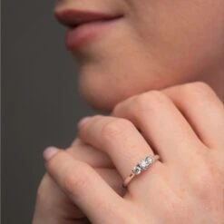 Chisholm Hunter Platinum 'Heart' Brilliant Cut 0.50ct Diamond Three Stone Ring -Chisholm Hunter 1 004 03 0183 1